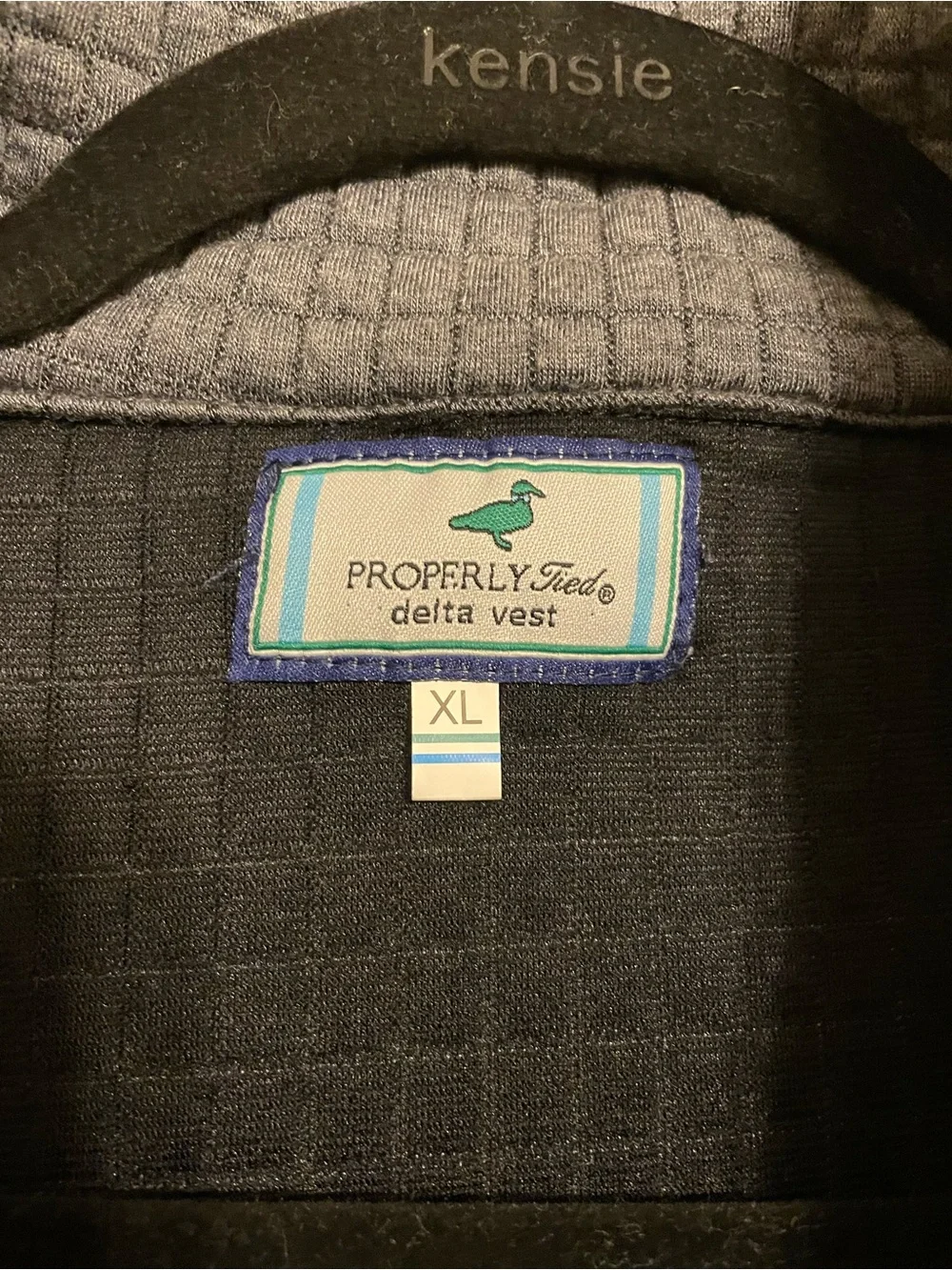 NEW PROPERLY TIED men's delta vest in grey size XL